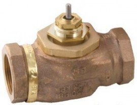 Schneider Electric VB-7213-0-4-11 2-Way Brass Trim Globe Valve Body with soft seats and threaded NPT, stem up open, 2&amp;quot;, 40 Cv-