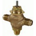 Schneider Electric VB-7312-0-4-04 3-Way Brass Trim Mixing Globe Valve Body with 5/8&amp;quot; OD 45&amp;deg; SAE flared, 0.5&amp;quot;, 4.4 Cv-