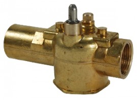 Schneider Electric VT2343 Erie PopTop General Control Valve, 3/4", 2-way, inverted flare (retrofit), 3.5CV, brass-