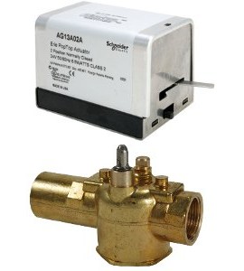 Schneider Electric VT2343G13A020 Erie PopTop General Control Valve with Actuator, 3/4", 2-way, inverted flare (retrofit), 3.5CV, brass-