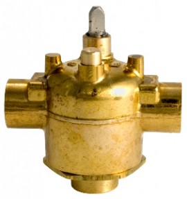 Schneider Electric VT3211 Erie PopTop General Control Valve, 1/2", 3-way, sweat, 1.5CV, brass-