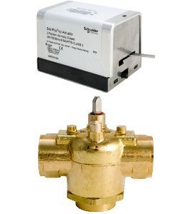 Schneider Electric VT3322G13A020 Erie PopTop General Control Valve with Actuator, 3/4", 3-way, NPT, 3CV, brass-