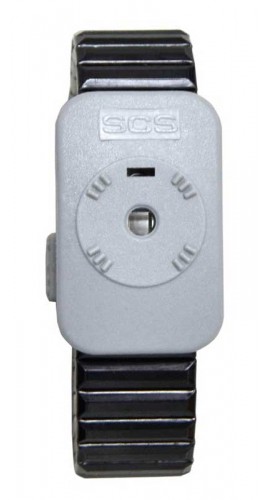 SCS 2384 Dual Conductor Metal Wrist Band, Small-