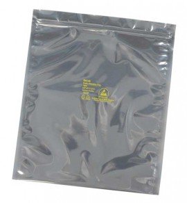 SCS 3001115 1000 Series Metal-In Static Shielding Bags with Zipper, 11 x 15", 100-Pack-
