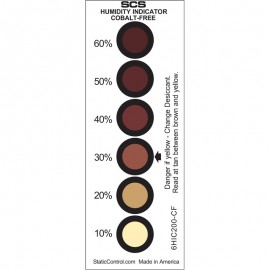 SCS 6HIC200-CF Humidity Card, 10-20-30-40-50-60%, 200/can-