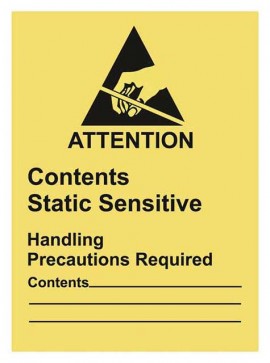 SCS 7102 RS-471 Destructible Caution Labels, 1.8 x 2.5&quot;, 500-Pack-