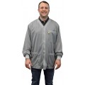 SCS 770024 Smock Jacket with Knitted Cuffs, Gray, XLarge-