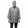 SCS 770026 Smock Jacket with knitted cuffs, gray, 3XL-