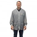 SCS 770027 Smock Jacket with knitted cuffs, gray, 4XL-