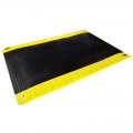 SCS 770095 Anti-Fatigue Rubber Mat, black/yellow, 0.600&amp;quot; x 3' x 5'-