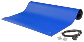 SCS 8811 Table Mat, Dissipative Rubber, 2 Layer, Blue, 2x4ft-