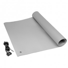 SCS TM2436L3GR-L Dissipative ESD 3-Layer Vinyl Worksurface Mat Kit, Gray, 0.13 x 24 x 36in-