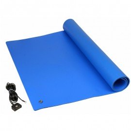 SCS TM2448L3BL-L Dissipative ESD 3-Layer Vinyl Worksurface Mat Kit, Blue, 0.14 x 24 x 48in-