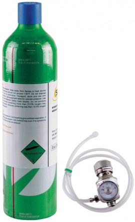 SENSIT 881-00086 4-Gas Calibration Kit for the P400, CH<sub>4</sub>, 100ppm CO, 18.2% O<sub>2</sub>, 25ppm H<sub>2</sub>S, 34L-