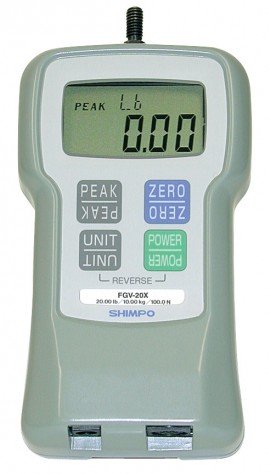 SHIMPO FGE-20XY Digital Force Gauge 20lb/10.00kg/100.0N-