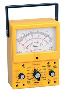 Simpson 260-8Xi Analog Industrial VOM Meter, Yellow-