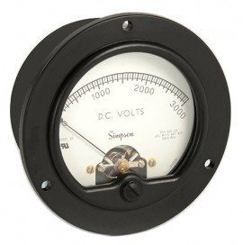 Simpson 35093 Round Analog Panel Meter, 0 to 100, 3.5&amp;quot;-