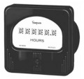 Simpson 57ET Rectangular Analog Elapsed Hour Meter, 99,999.9 hours, 3.5&quot;-