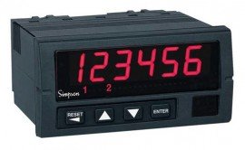 Simpson S66011010 Totalizer Panel Meter, 12VAC-