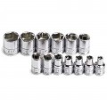 SK Tools 1313 Socket Set, 1/4" Drive, Metric, 13-pack-