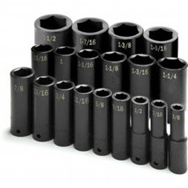 SK Tools 4049 Socket Set, 1/2" drive, 19-pack-