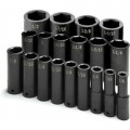 SK Tools 4049 Socket Set, 1/2" drive, 19-pack-