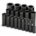 SK Tools 4049 Socket Set, 1/2" drive, 19-pack-