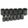 SK Tools 4062 Impact Socket Set, 3/8" drive, Metric, 12-pack-