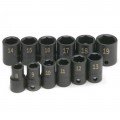 SK Tools 4062 Impact Socket Set, 3/8" drive, Metric, 12-pack-