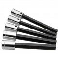 SK Tools 41255 Hex Bit Socket Set, 1/2" drive, 5-pack fractional long-