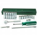 SK Tools 4921 Socket Set, 1/4" drive, 21-pack-