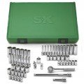 SK Tools 91860 Socket Set, 1/4" drive, 60-pack-