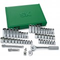 SK Tools 94549 Socket Set, 3/8" drive, 49-pack-