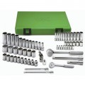 SK Tools 94562 Socket Set, 62-pack, 1/4" and 3/8" drive, metric-
