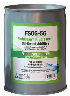 Spectroline NDT FSOG-5G FluidSafe Oil Based Fluorescent Leak Detection Dye, Glows Green, 5gal-
