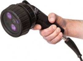 Spectroline NDT TRI-365DBB/20 TRITAN UV-A LED Inspection Lamp, Standard Intensity, Integral Black Light Filters, 20ft Cord-