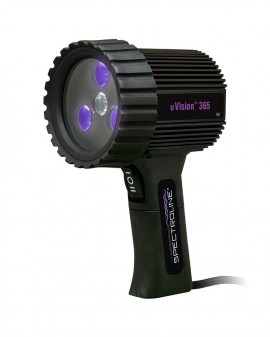 Spectroline NDT UV-365EH/20 uVision 365 Fanless LED UV-A Inspection Lamp with 20' Cable, 7000 &amp;mu;W/cm<sup>2</sup>-