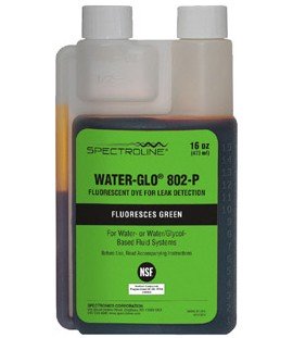 Spectroline NDT WATER-GLO 802-P Fluorescent Leak Detection Dye, Glows Green, 1 Pint-
