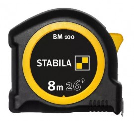Stabila BM100 Pocket Tape, 26&#039;, cm/inch-
