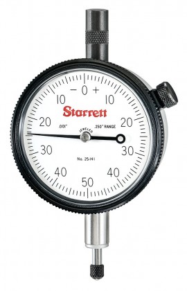 Starrett 25-141J Dial Indicator, 0 to 0.25&quot; range, 0 to 50 to 0 reading-