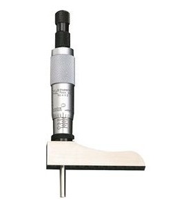 Starrett 443Z-6RL Micrometer Depth Gage with Half Base, 0 to 6&amp;quot;-