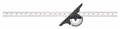 Starrett 491-24-4R Bevel Protractor, 0 to 180&amp;deg;, 24&amp;quot;-