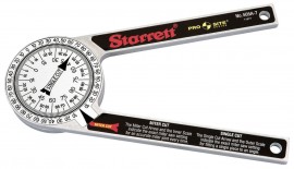 Starrett 505A-7 Aluminum Miter Protractor, 0 to 90&amp;deg;, 7"-