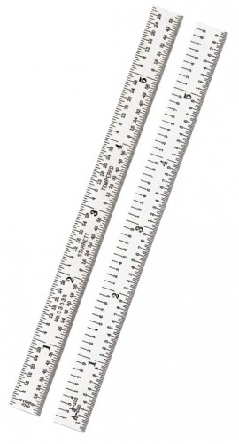 Starrett C303SR-24 Steel Ruler, 24 Long, 1 Wide