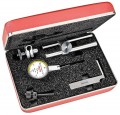 Starrett 709ACZ Dial Test Indicator with dovetail mount and attachments, 0.03&quot; range, 0 to 15 to 0 reading-