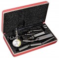 Starrett 711MGCSZ Last Word Dial Test Indicator with attachments, 0.7 mm range, 0 to 35 to 0 reading-