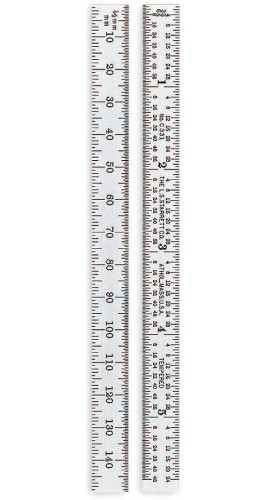 Starrett C331-150 Full-Flexible Steel Rule  - mm and inch Graduations, 150mm to 5-3/4&amp;quot;-