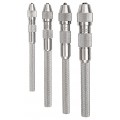 Starrett S240Z 4-Piece Pin Vise Set, 0.01 to 0.2&quot; range-