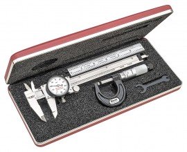 Starrett S909Z Basic Precision Measuring Tool Set, SAE-