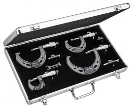 Starrett ST444.1BXRLZ 4-Piece Outside Micrometer Set, 0 to 4&quot; range-